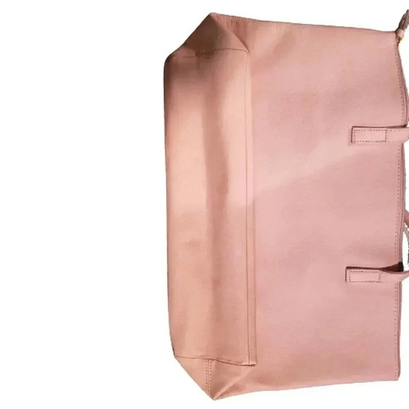 Minimalist Chic Sporty Preppy Leather Blush Pink Set Vacation Travel Work Career - Picture 5 of 8